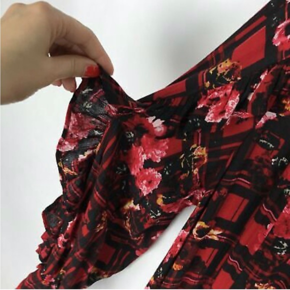 ASOS Red/Black Smock Dress Size 16 UK - Picture 6 of 10